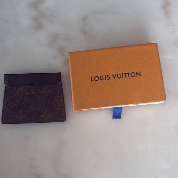 Louis Vuitton Black and Brown Monogram Coin Purse or Card Holder Vintage - Picture 6 of 14